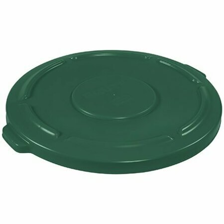 BSC PREFERRED Rubbermaid Brute Flat Trash Can Lid - 55 Gallon, Green H-1050G